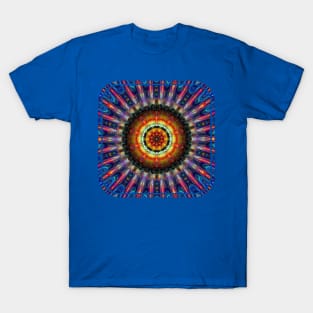 Psychedelic Kaleidoscopic Mandala Design T-Shirt